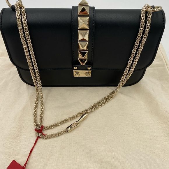 Valentino Garavani Handbags - Women’s Valentino Garavani large glam lock crossbody bag made in Italy